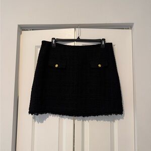 Express Black Mini Skirt with Gold Accents